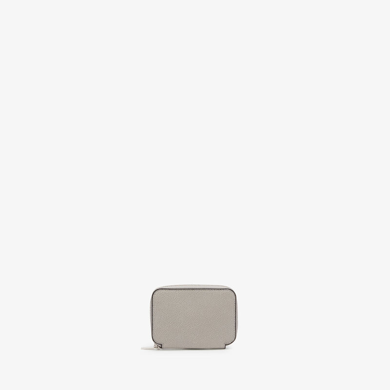 Card Holder Zip Around - Ash Grey - Millepunte calf leather - Valextra - 1