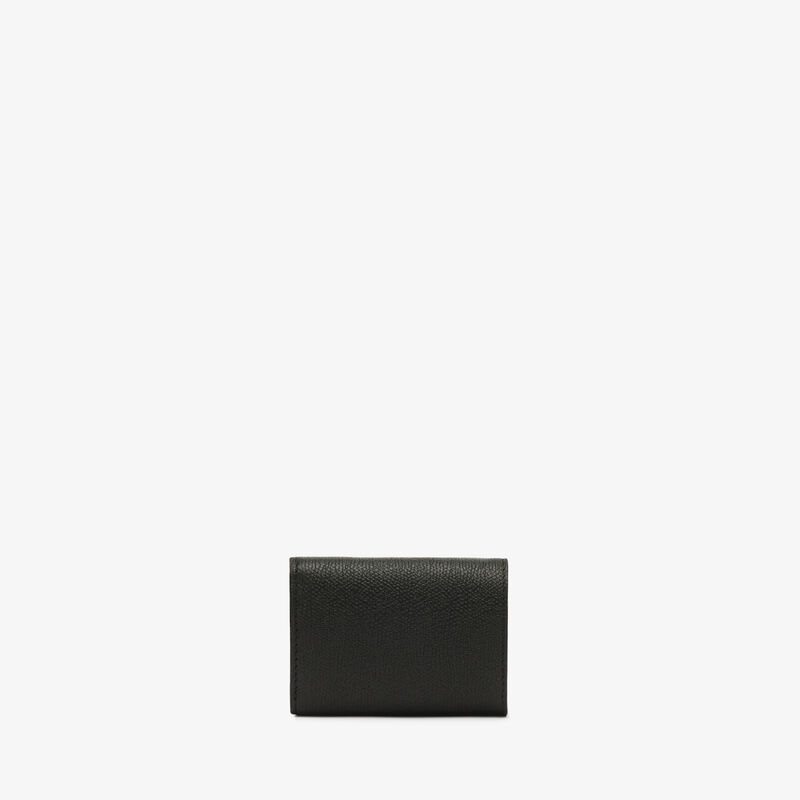 Portafoglio Compatto Con Portamonete - Nero - Pelle di vitello Millepunte - Valextra - 4