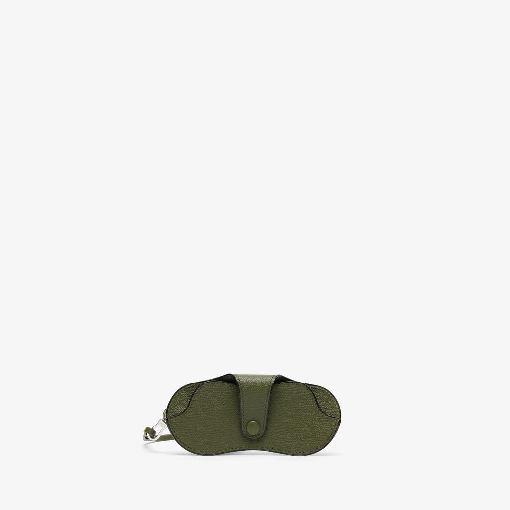 Glasses Case with Lanyard - Military Green - Vitello VS - Valextra - 1