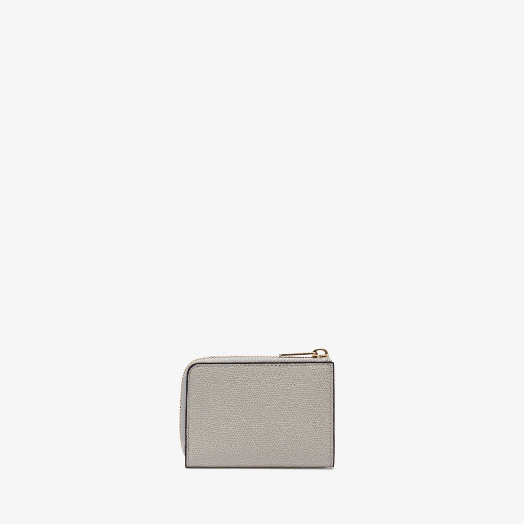 Key Holder Zip Around - Ash Grey - Vitello VS - Valextra - 4