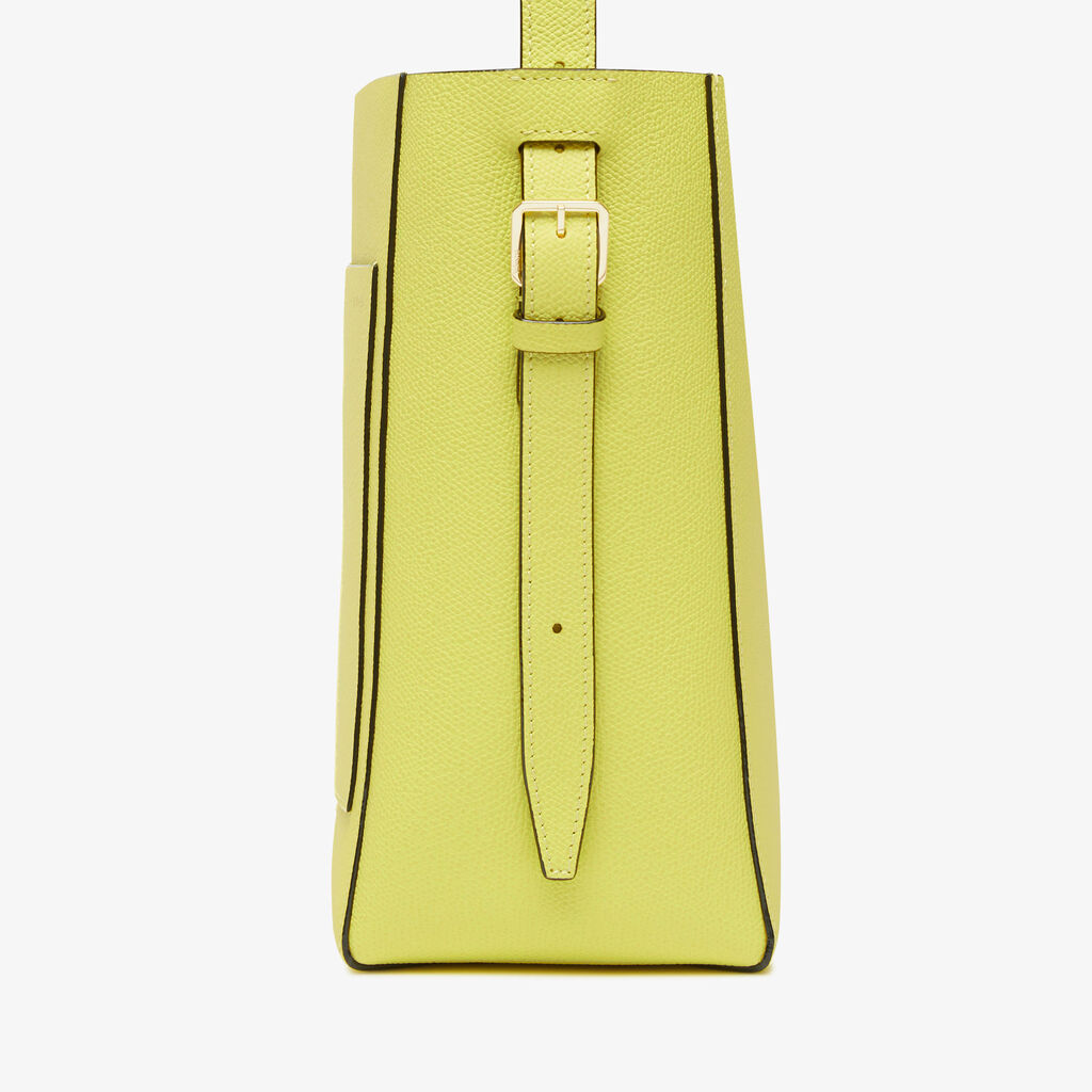 Soft Bucket mini bag - Citrine Yellow - Vitello VS - Valextra - 4