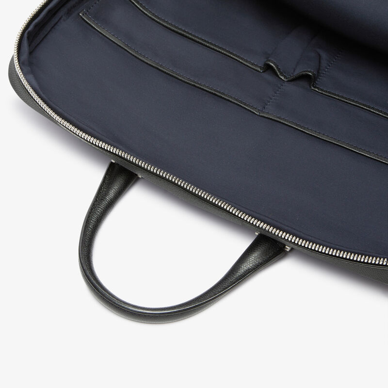Avietta Briefcase with Zip 24h - Black - Millepunte calf leather - Valextra - 5