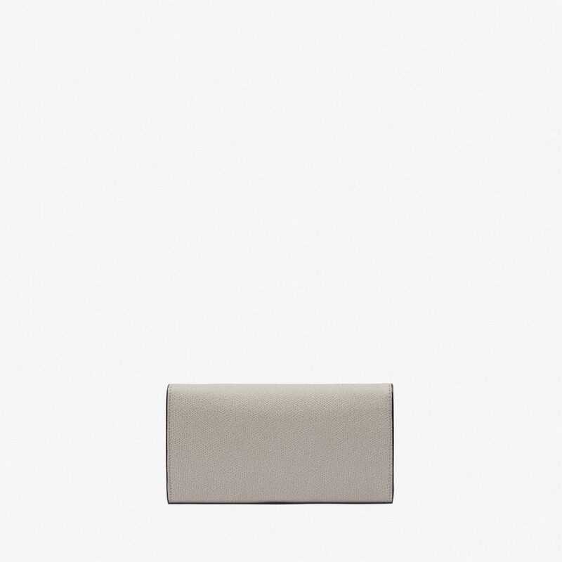 Iside continental purse with chain - Ash Grey - Millepunte calf leather - Valextra - 6