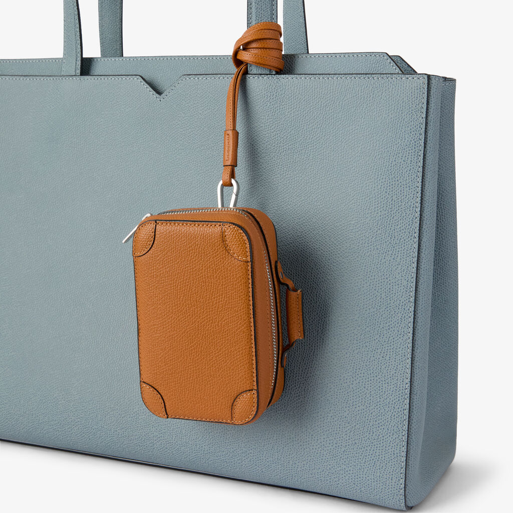 Costa Keychain - Havana Brown - Vitello VS - Valextra - 4