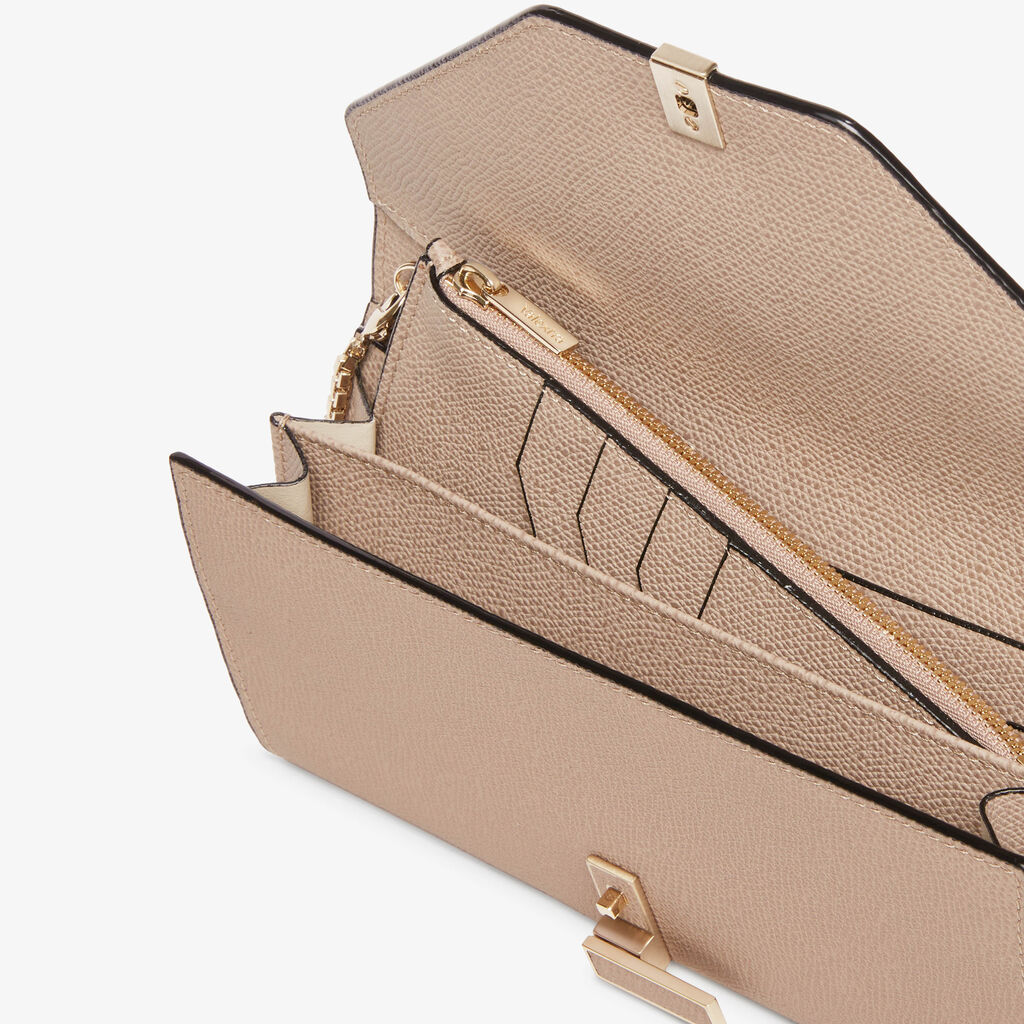 Iside continental purse with chain - - Vitello VS - Valextra - 2