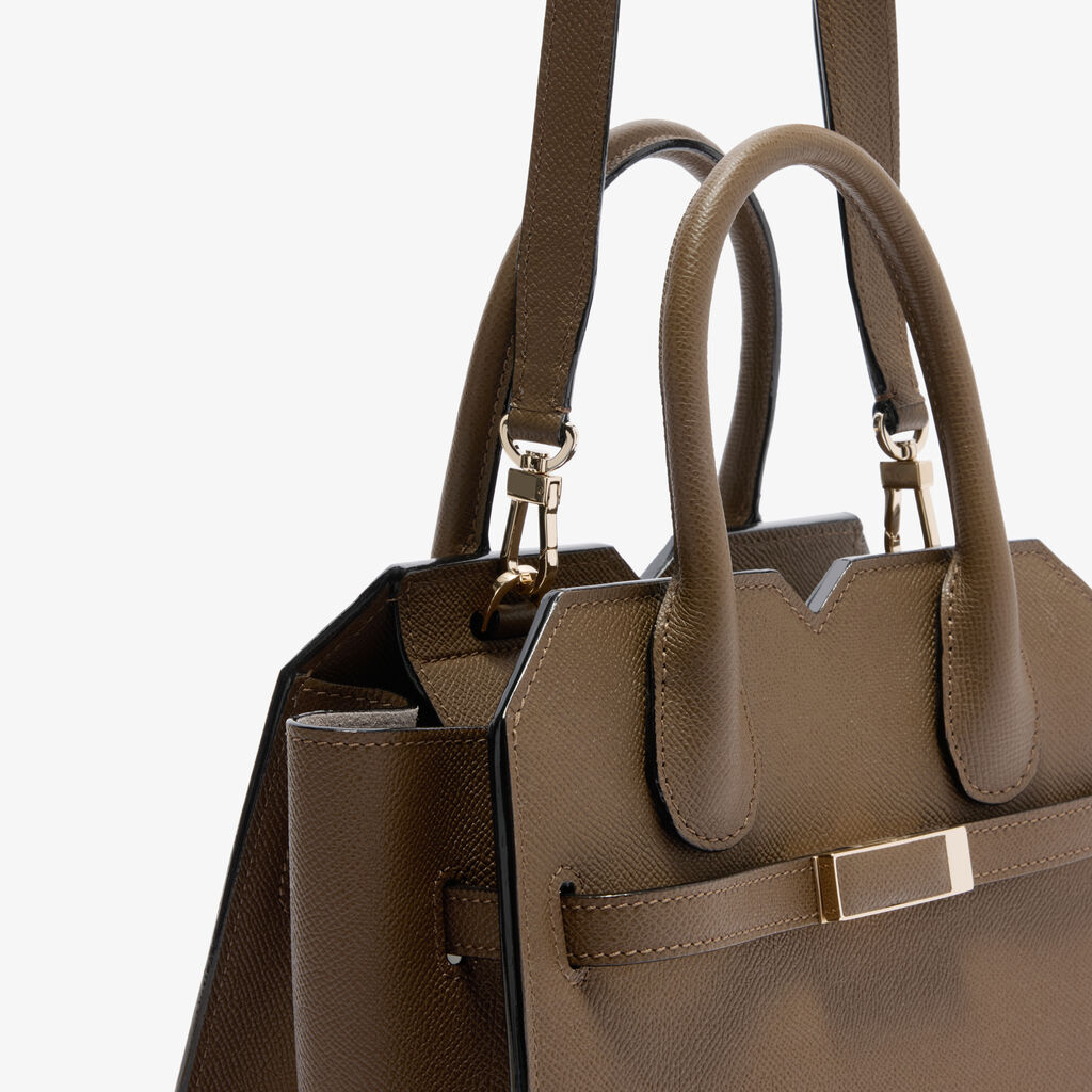 Milano Two Handles Mini Bag -  - Vitello Millepunte Soft - Valextra - 4