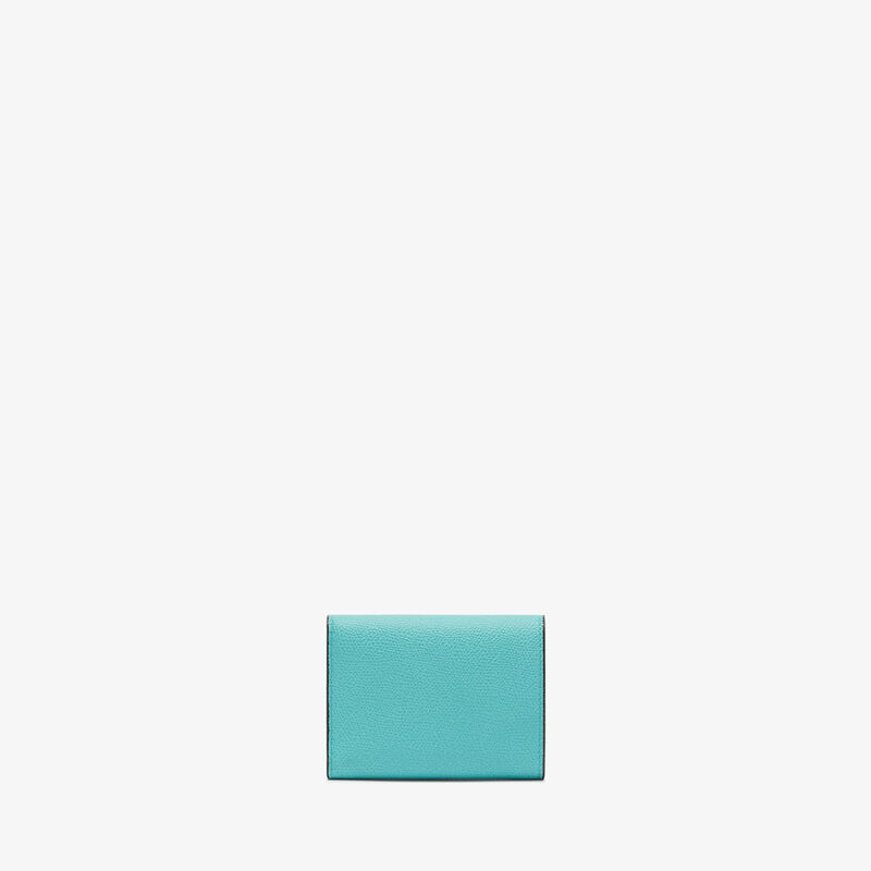 Pocket Purse 6CC - Ocean Blue - Millepunte calf leather - Valextra - 4