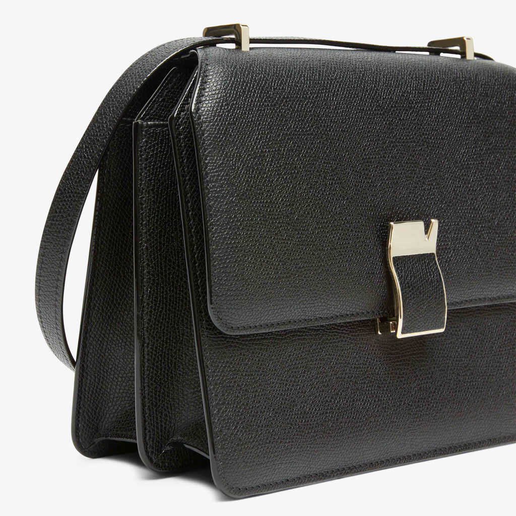 Nolo crossbody medium bag - Black - Vitello VS - Valextra - 2