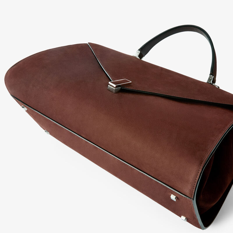 Iside Editor Senso Top Handle Large Bag -  - Vitello Millepunte Nabuk - Valextra - 4