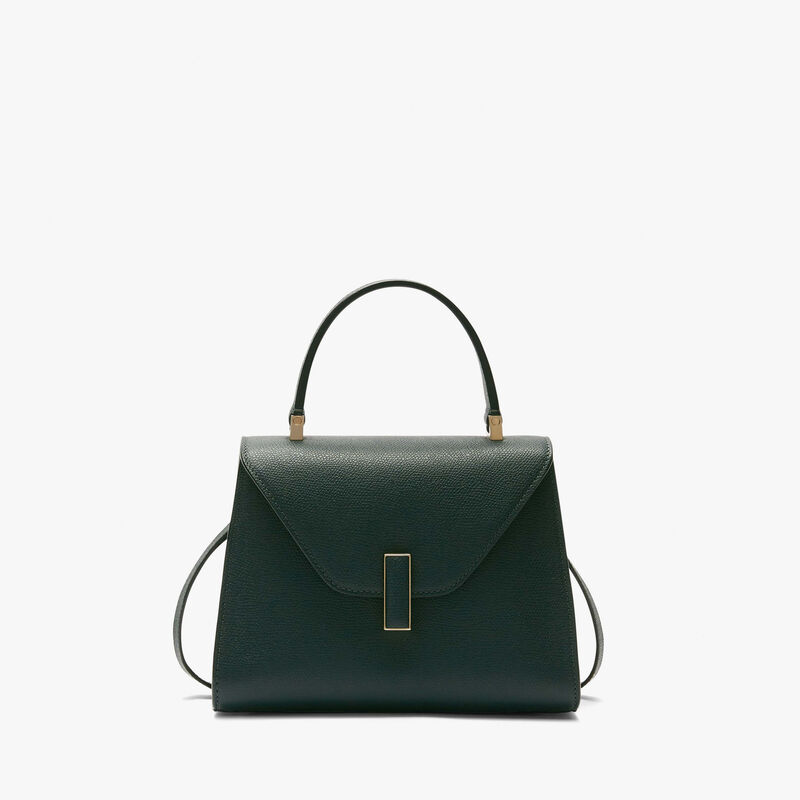 Iside Top handle mini bag - Valextra Green - Millepunte calf leather - Valextra - 1