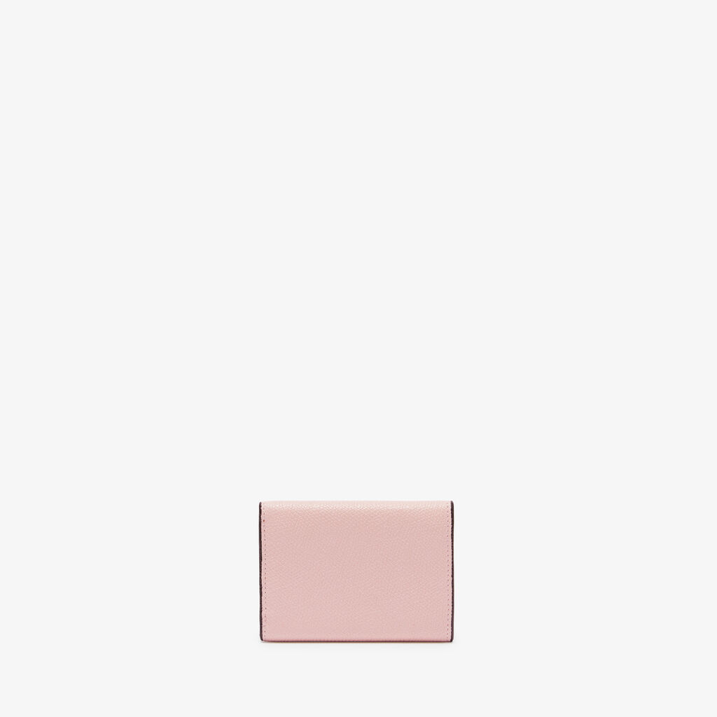 Small Wallet With Coin Holder - Peony Pink - Vitello VS - Valextra - 4