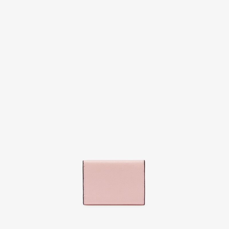Small Wallet With Coin Holder - Peony Pink - Millepunte calf leather - Valextra - 4