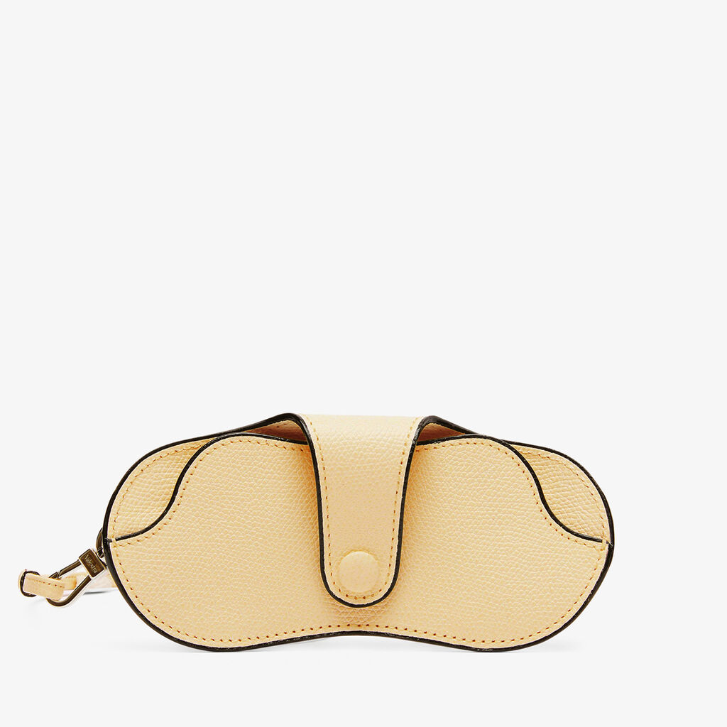 Glasses Case With Lanyard - Cream Yellow - Vitello VS - Valextra - 4