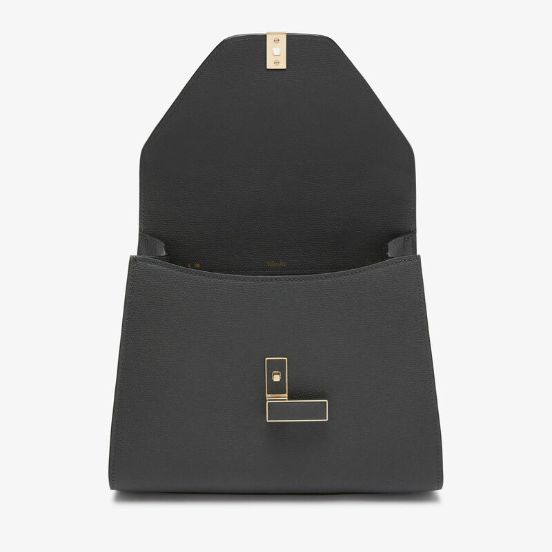Iside Top handle medium bag - Smokey Grey - Millepunte calf leather - Valextra - 8