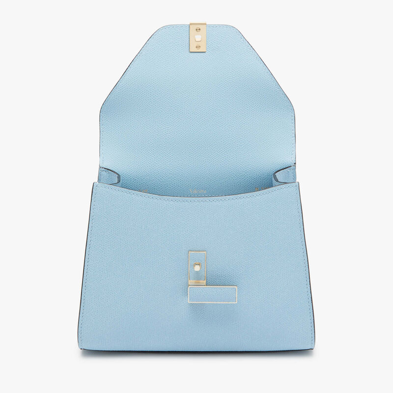 Iside Top Handle Mini Bag - Cerulean Blue - Millepunte calf leather - Valextra - 7