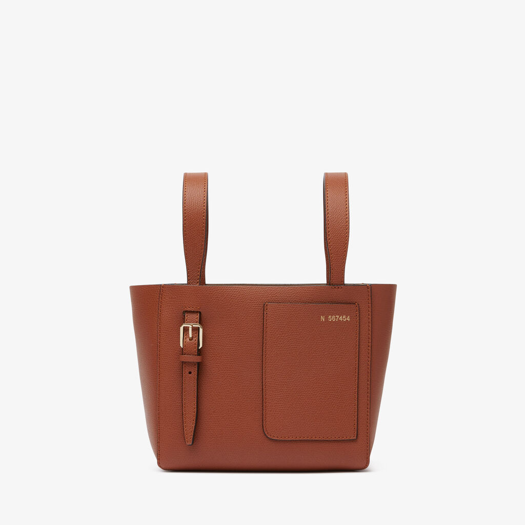 Soft Bucket micro bag - Gold Brown - Vitello VS - Valextra - 1