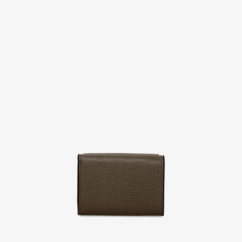 Small Wallet With Coin Holder - Brown Clay - Millepunte calf leather - Valextra - 3