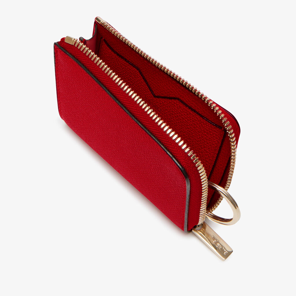 Porta Chiavi Zip Around - Rosso - Vitello VS - Valextra - 2