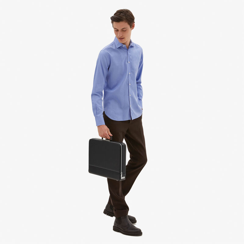 Premier Briefcase 24H - Black - Pavè calf leather - Valextra - 2