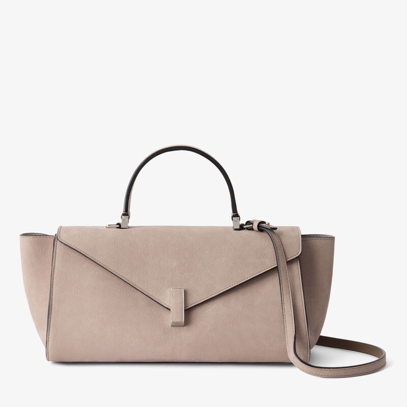 Iside Editor Senso Top Handle Medium Bag - Nude Pink - Vitello Millepunte Nabuk - Valextra - 1