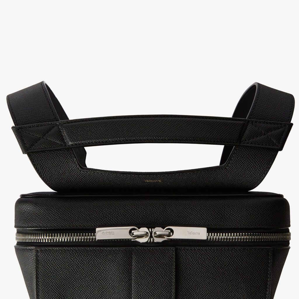 V-Line Backpack - Black - Millepunte Soft calf leather - Valextra - 7