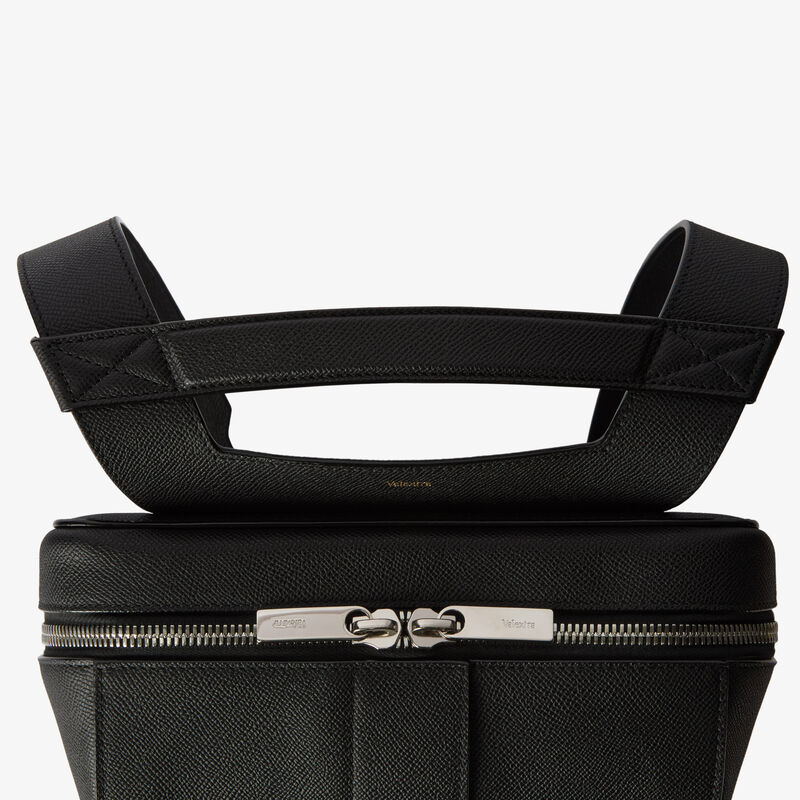 V-Line Backpack - Black - Millepunte Soft calf leather - Valextra - 7