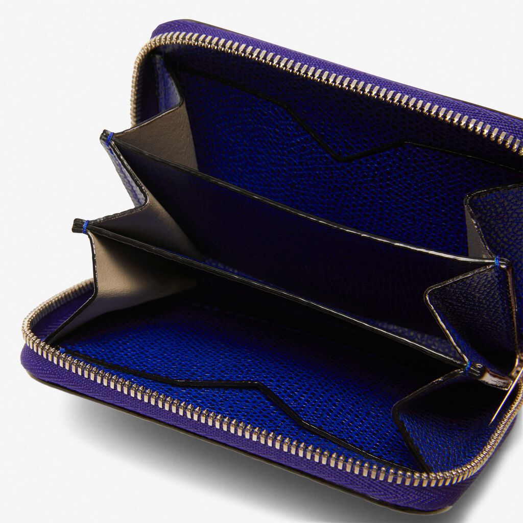 Card Holder Zip Around - Royal Blue - Vitello VS - Valextra - 2