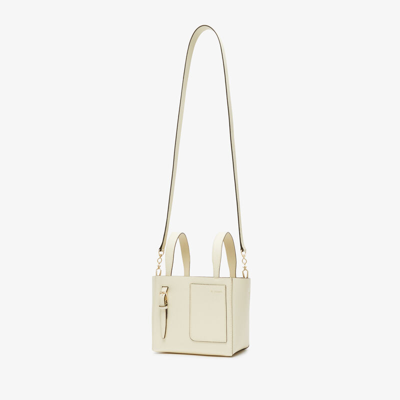 Soft Bucket Micro bag - Pergamena White - Millepunte calf leather - Valextra - 4