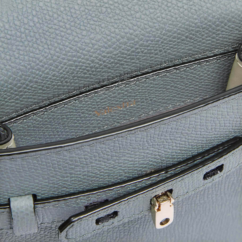 Brera B-Tracollina Slim Crossbody Micro Bag - Niagara Blue - Vitello VS - Valextra - 3