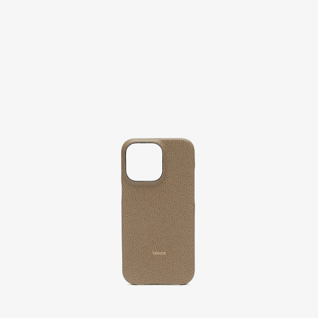 Iphone 13 Pro Cover - Oyster Brown - Vitello VS - Valextra - 1