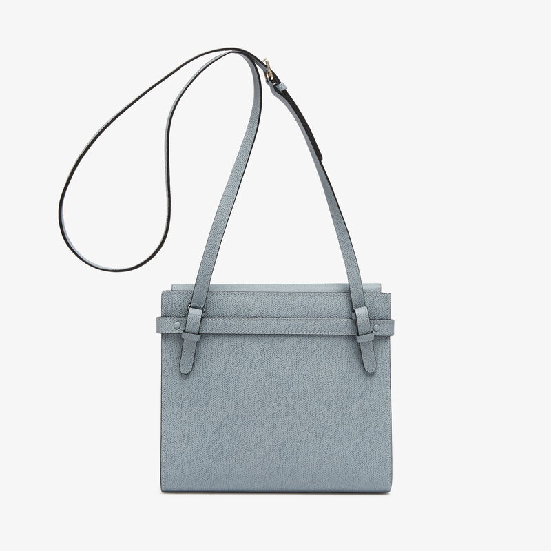Brera B-Tracollina Crossbody bag - Niagara Blue - Millepunte calf leather - Valextra - 6