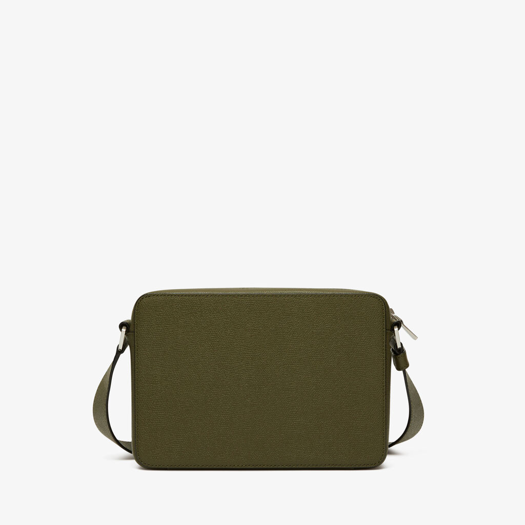 Borsa Reporter V-Line - Verde Militare - Vitello VS - Valextra - 6