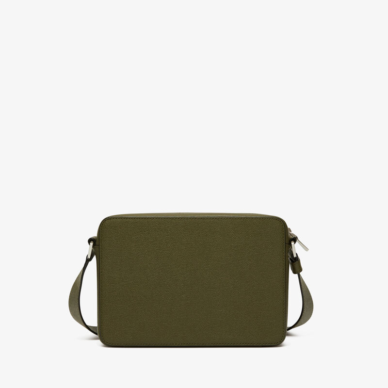 V-Line Reporter Bag - Military Green - Millepunte calf leather - Valextra - 6