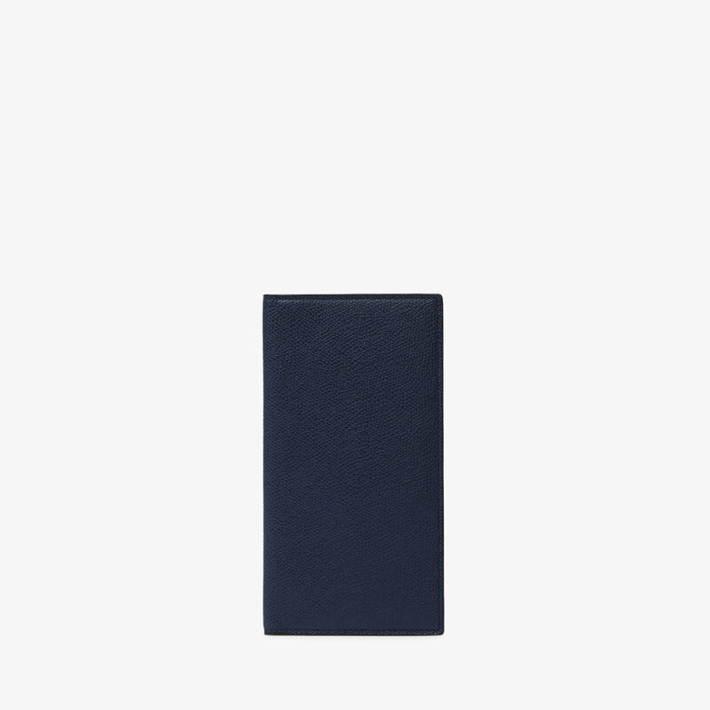 Vertical Wallet 12Cc - Dark Blue - Millepunte calf leather - Valextra - 1