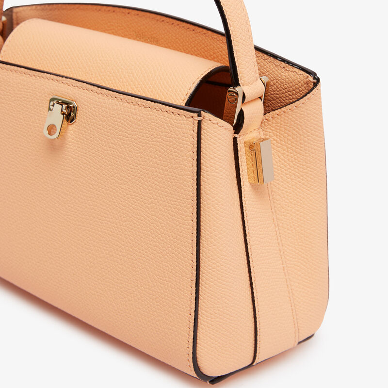 Brera crossbody micro bag - Sunset Orange - Millepunte calf leather - Valextra - 4