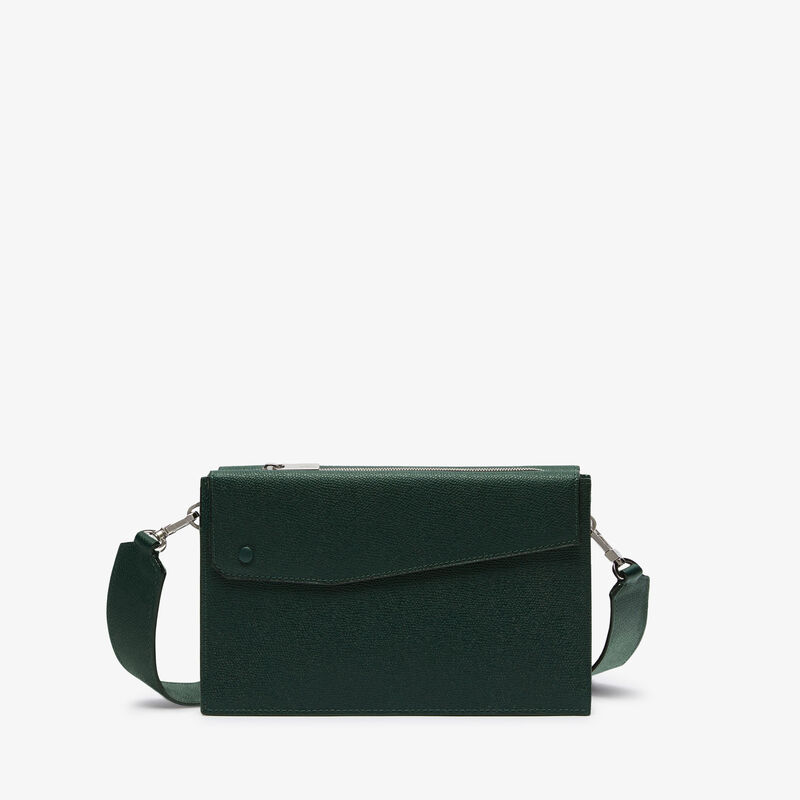 Pocket Crossbody Bag - Valextra Green - Millepunte calf leather - Valextra - 7