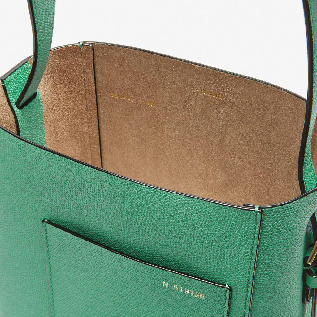 Soft Bucket Mini Bag - Spearmint Green - Vitello VS - Valextra - 4