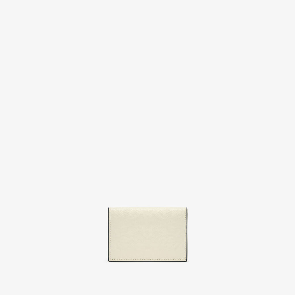 Iside Card Holder - Pergamena White - Millepunte calf leather - Valextra - 3