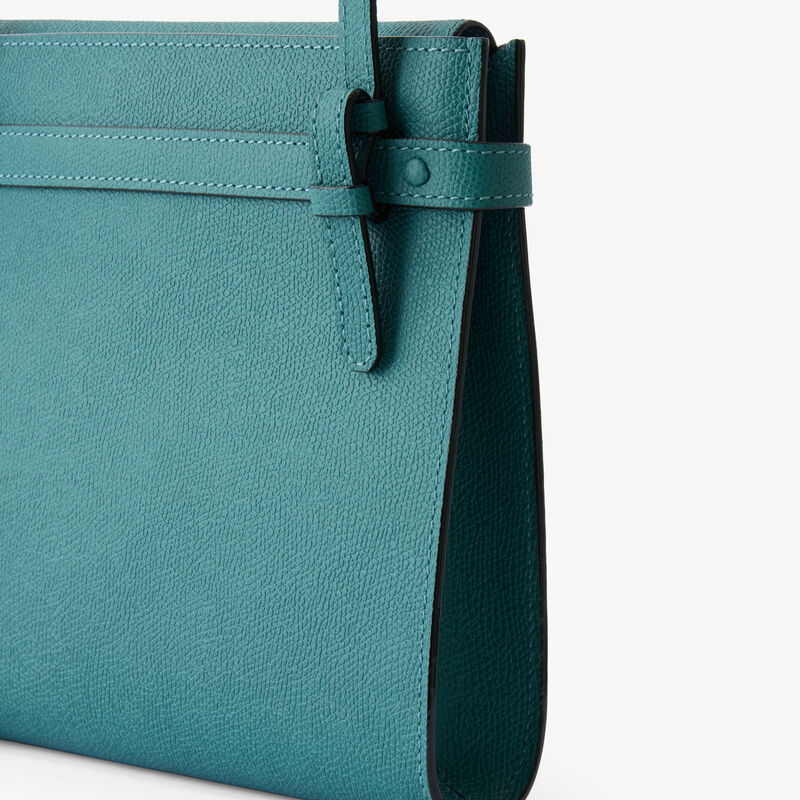 Brera B-Tracollina Crossbody bag - Bottle Green - Millepunte calf leather - Valextra - 4