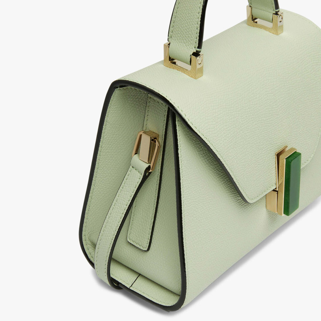 Borsa a tracolla Iside Quarzo Micro - Verde Menta/Verde Smeraldo - Vitello VS - Valextra - 5