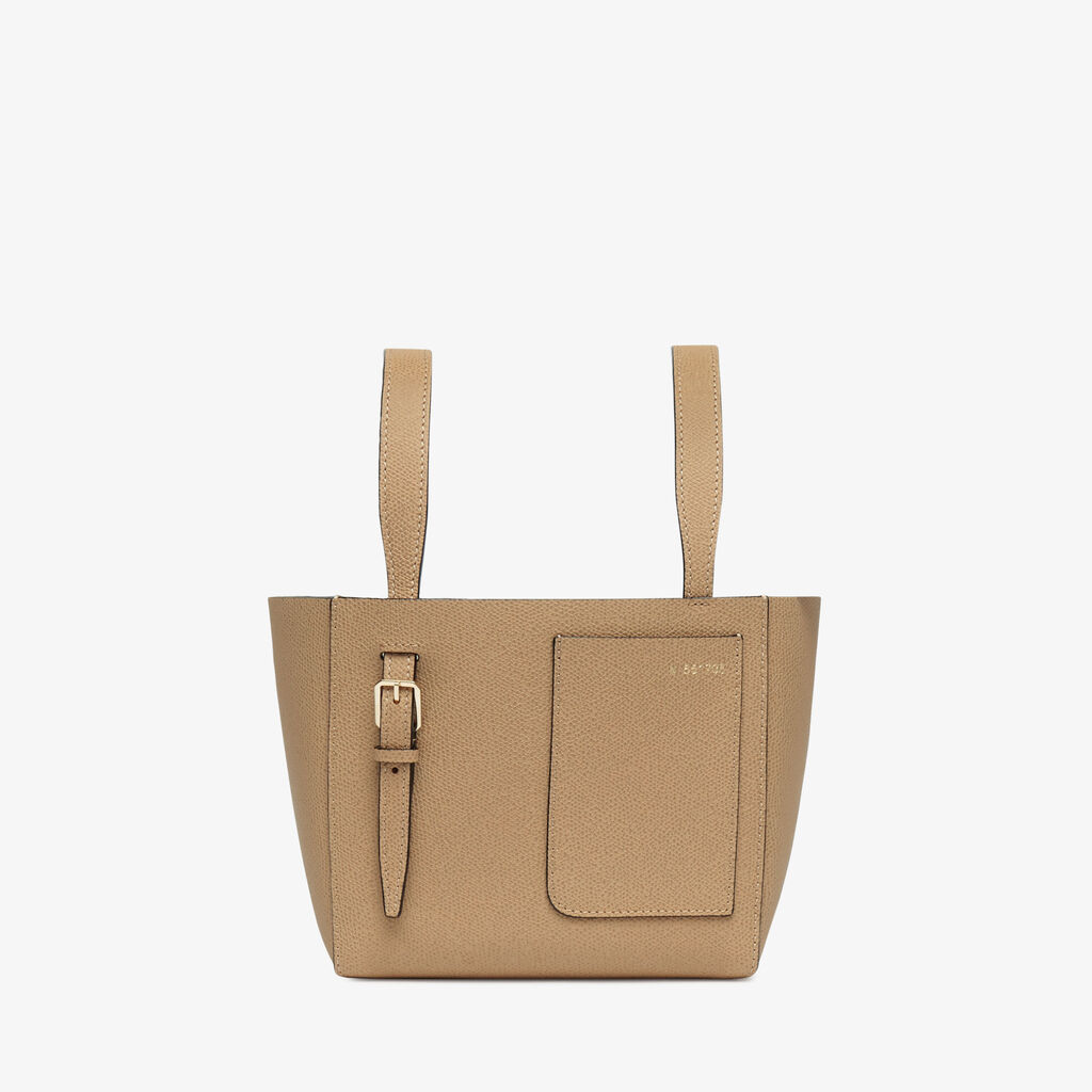 Soft Bucket Micro bag - Cashmere Beige - Vitello VS - Valextra - 1