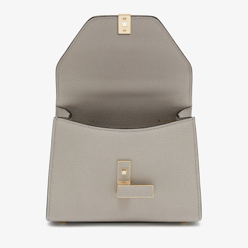 Iside crossbody micro bag - Ash Grey - Millepunte calf leather - Valextra - 7