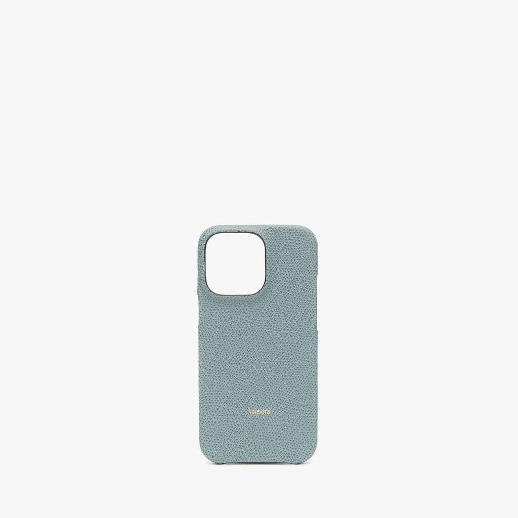 Cover Iphone 13 PRO - Blu Polvere - Vitello VS - Valextra - 1