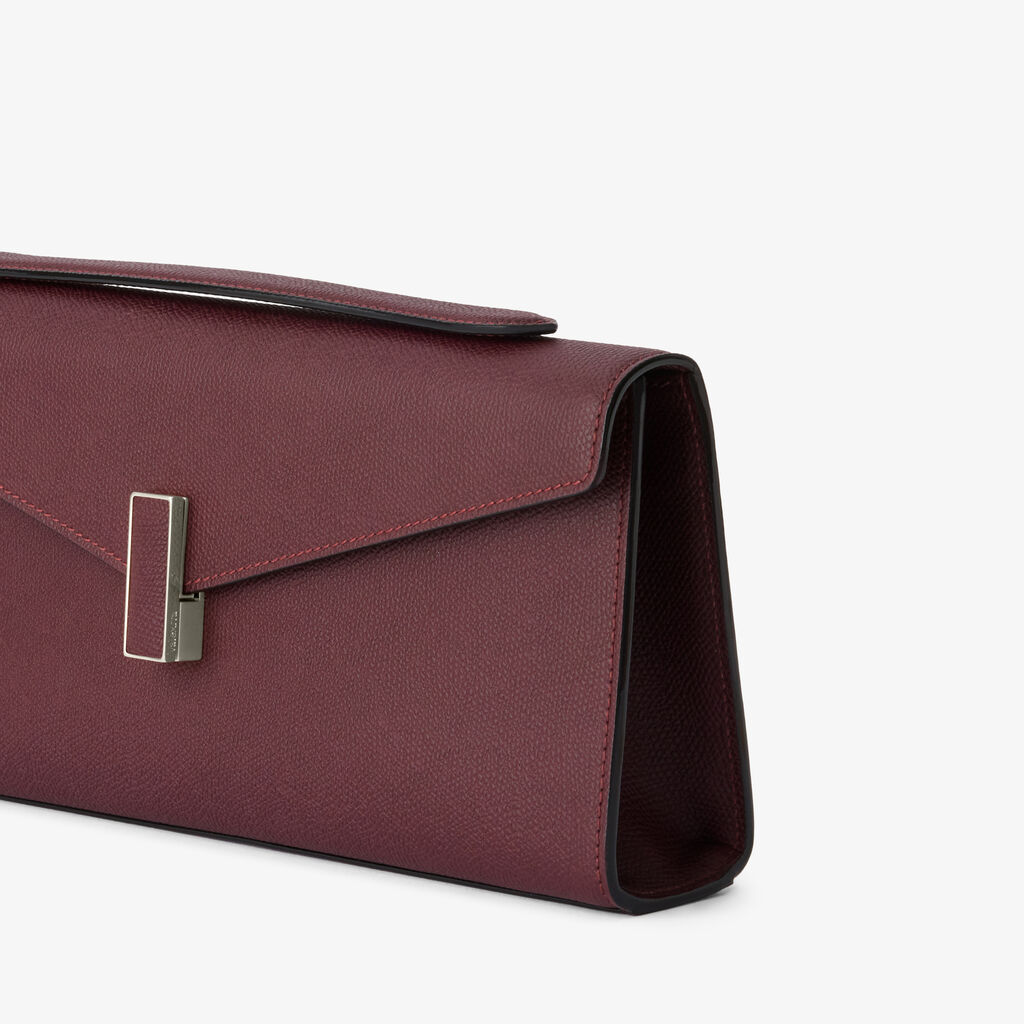 Iside Clutch - Claret Red - Millepunte calf leather - Valextra - 4