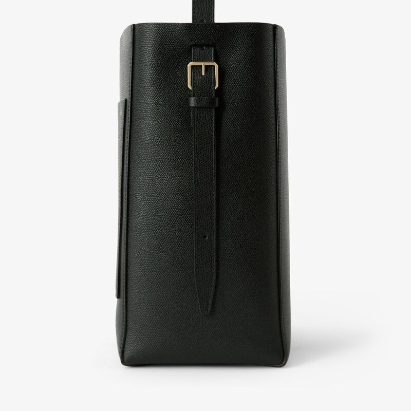 Soft Bucket Medium Bag - Black - Millepunte calf leather - Valextra - 3