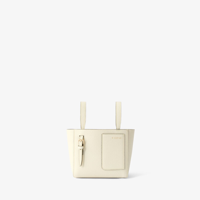 Soft Bucket Nano Bag - Pergamena White - Millepunte calf leather - Valextra - 1
