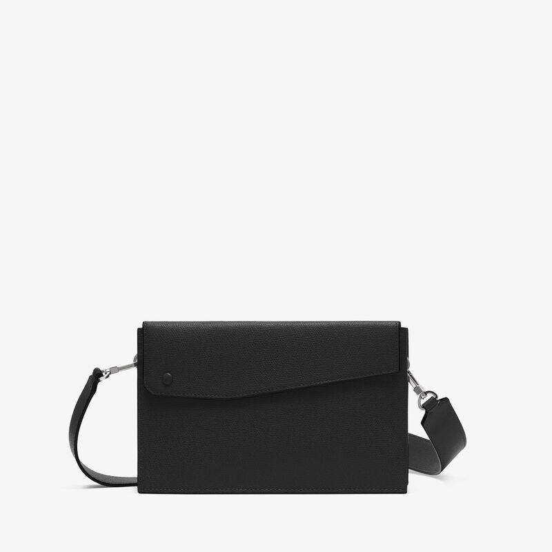 Pocket Crossbody Bag - Black - Millepunte calf leather - Valextra - 1
