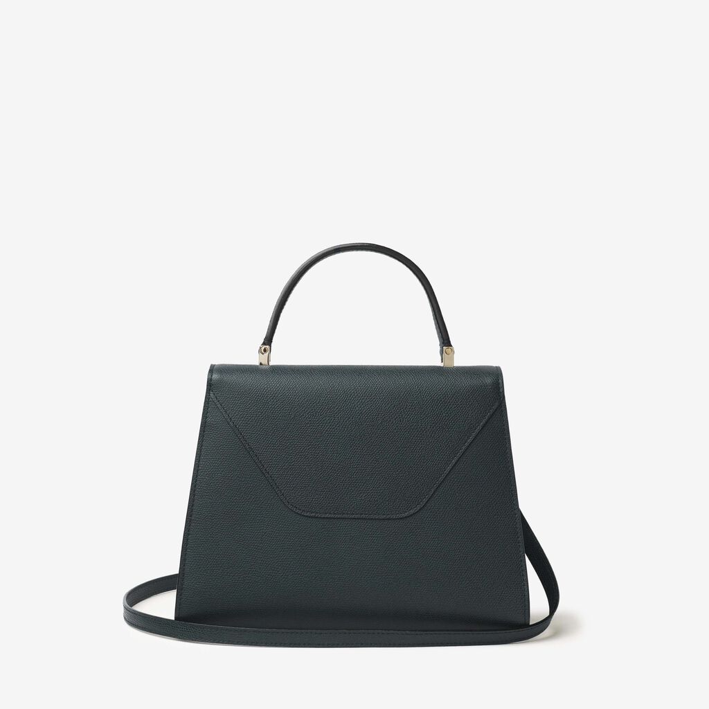 Green Leather Medium top handle bag | Valextra Iside