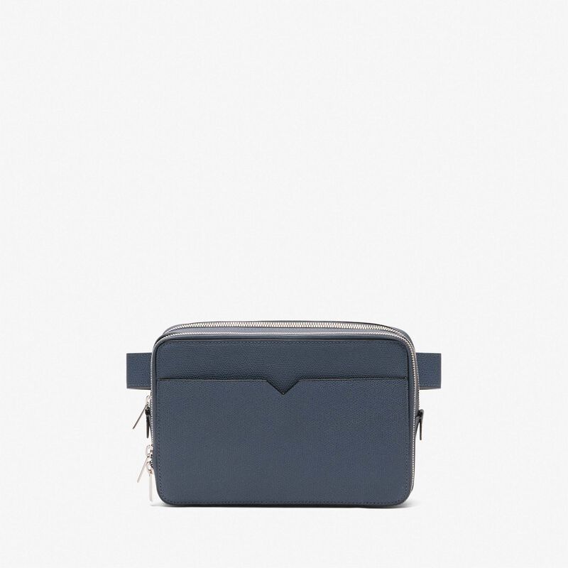 Bum Bag - Avio Blue - Millepunte calf leather - Valextra - 1