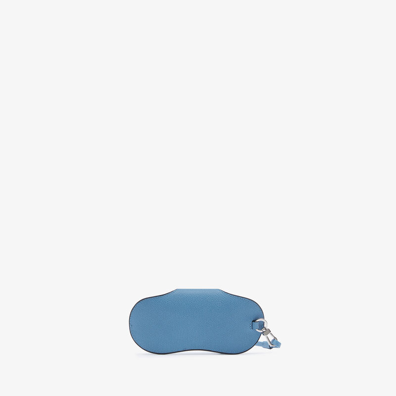Glasses Case with Lanyard - Nebula Blue - Millepunte calf leather - Valextra - 3
